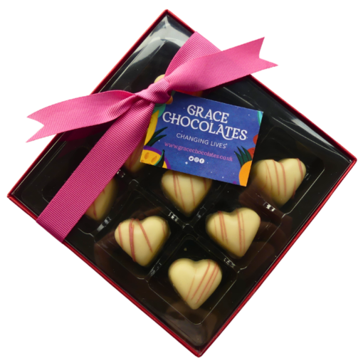 Box of 9 Passion Fruit Filled Hearts